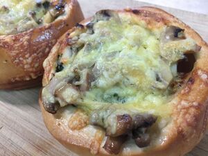 Spinach Mushroom and Cheese Scroll